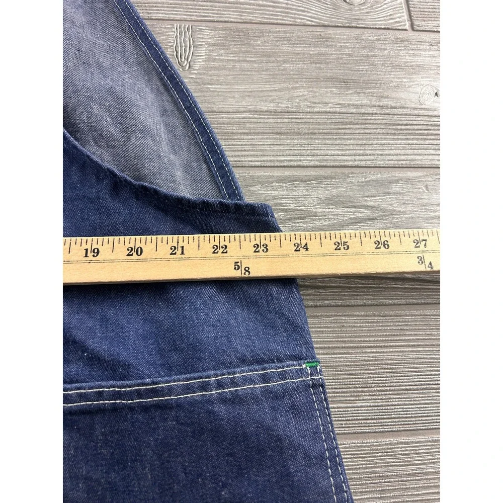 Red Kap Mens Blue Denim Bib‎ Overalls Workwear Carpenter Pants Indigo 46 x 31